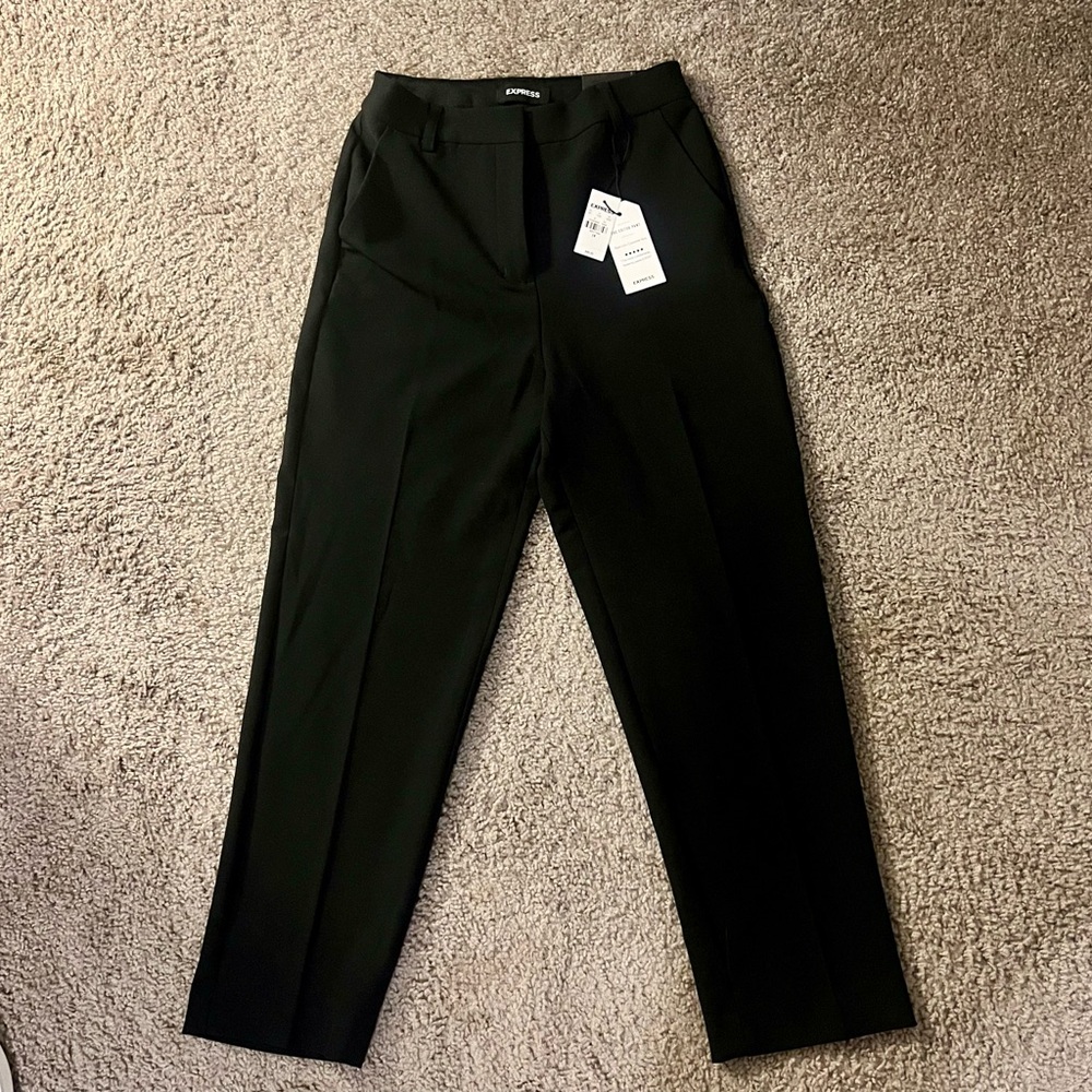 New with Tags Express Editor Straight High Rise Black Pants 2R